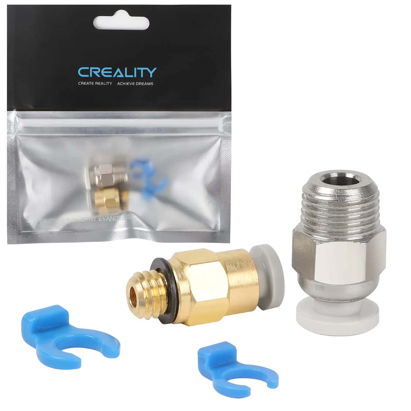Creality Printer K1 - Creality公式PC4-M6およびPC4-M10空気圧継手ボーデンチューブカプラー（Ender 3/3 Pro/3 V2/3 Max neo