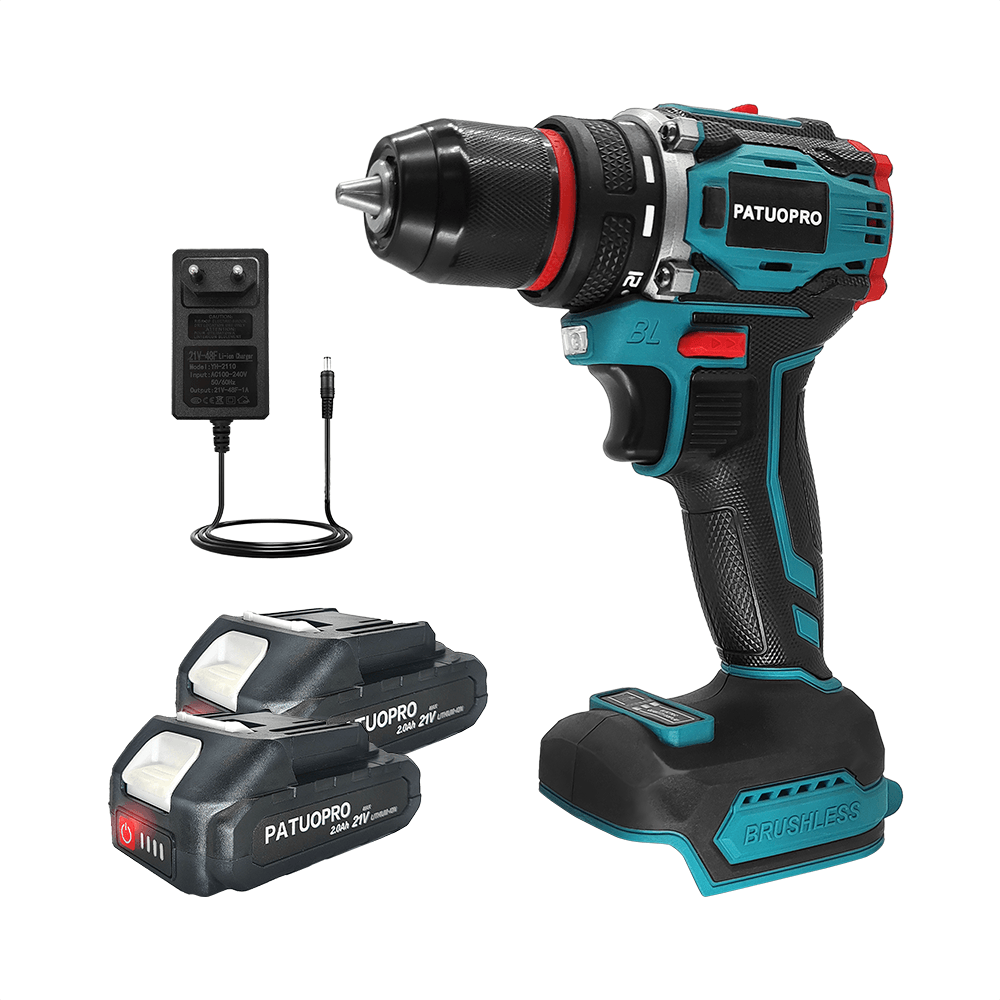 Makita Drill Ddf484 - PATUOPRO 21V ワイヤレスブラシレス電気ドリルドライバー 50-80Nm トルク電動工具ハンドヘルドドリルマキタ 18V