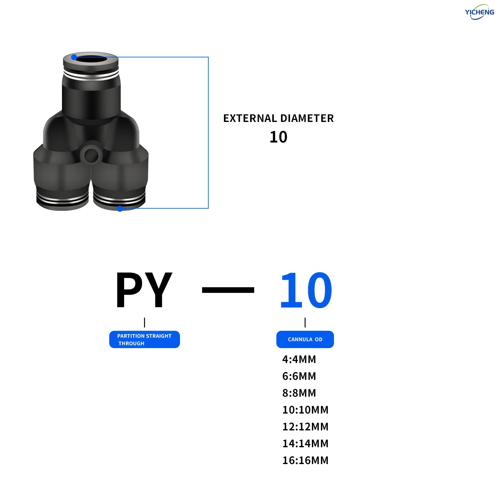 10MM内径ホースコネクターY型スプリッター プッシュ式接続 - Push Fit Connector のレビューと価格