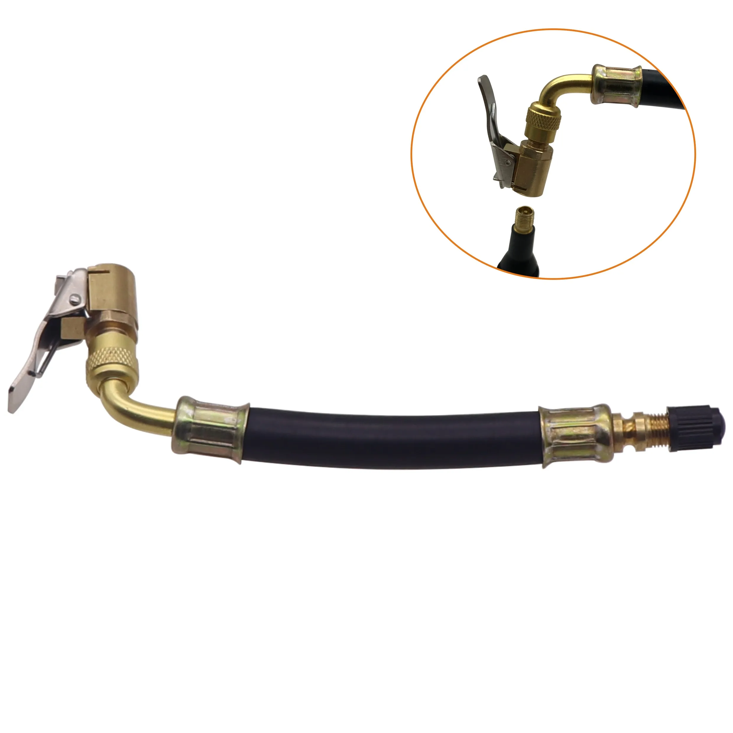 便利なタイヤ空気入れツール、ゴム製バルブエクステンション、9 - Flexible Hose Braided のレビューと価格