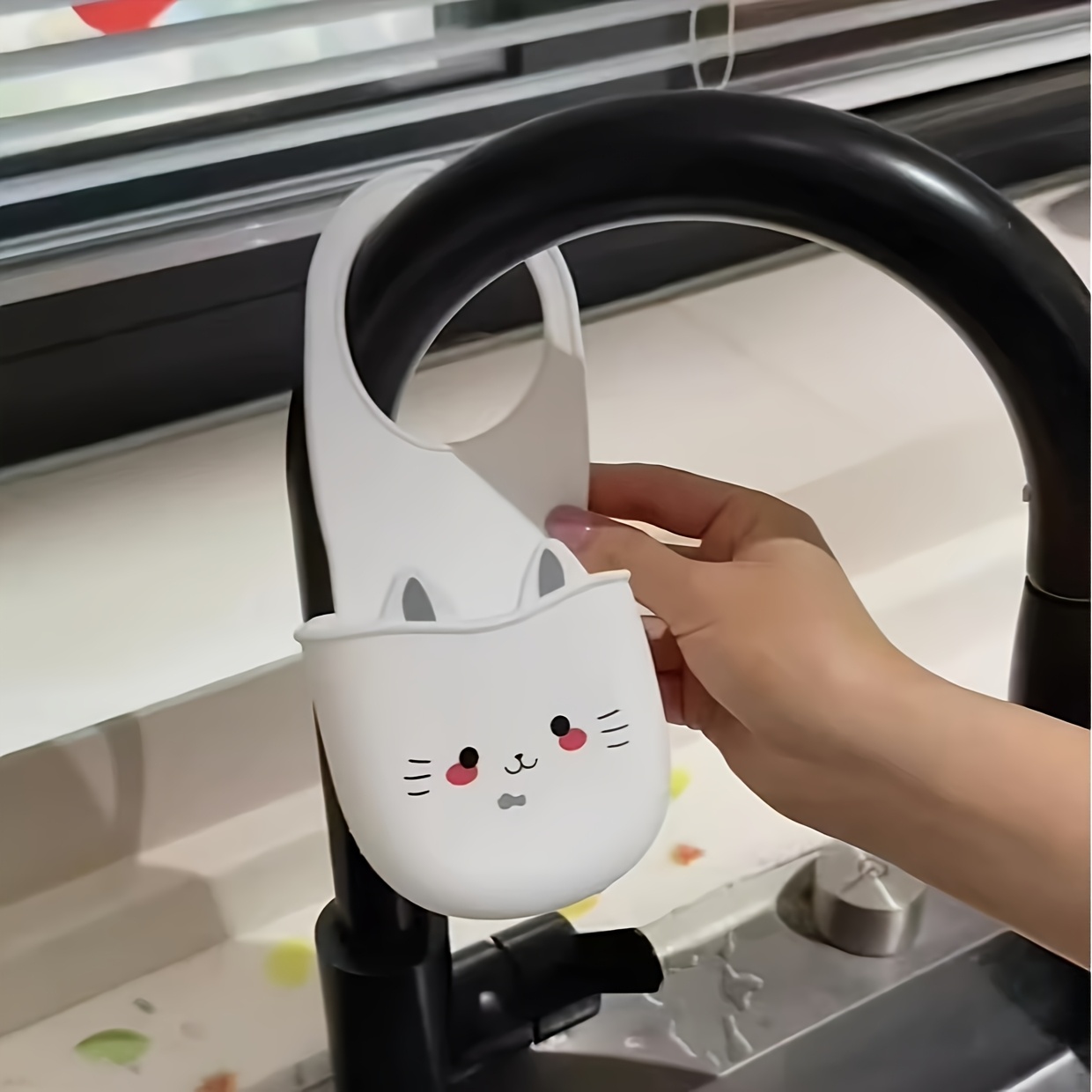 2個入りのかわいい猫型シリコン製蛇口カバー（排水穴付きスポン - Silicone Tap Washer のレビューと価格
