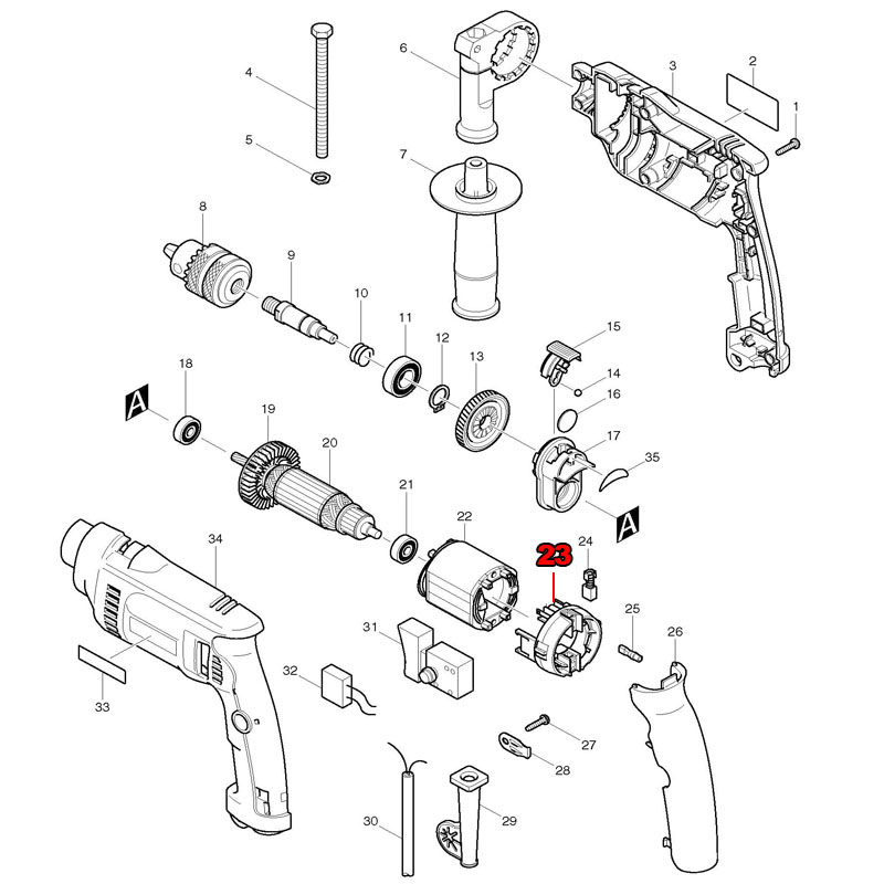 ブラシホルダー交換用マキタ HP 1620 HP1620 H - Makita Drill Hp1640 のレビューと価格