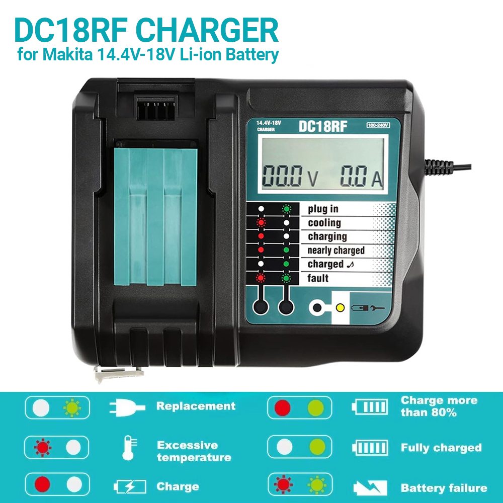 DC18RF リチウムイオン超急速充電器マキタ 14.4V- - Makita Drill Hp1640 のレビューと価格