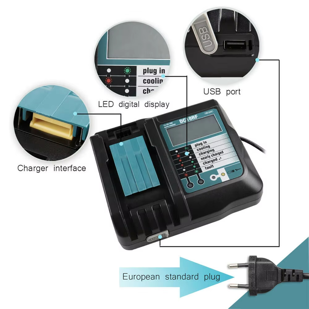 DC18RF リチウムイオン超急速充電器マキタ 14.4V- - Makita Drill Hp1640 のレビューと価格