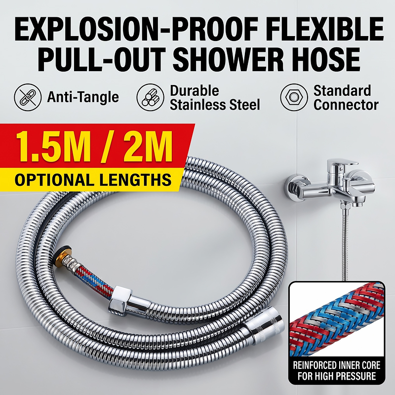 1.5 メートル/2 メートルステンレス鋼編組シャワーホース - Flexible Hose Braided のレビューと価格