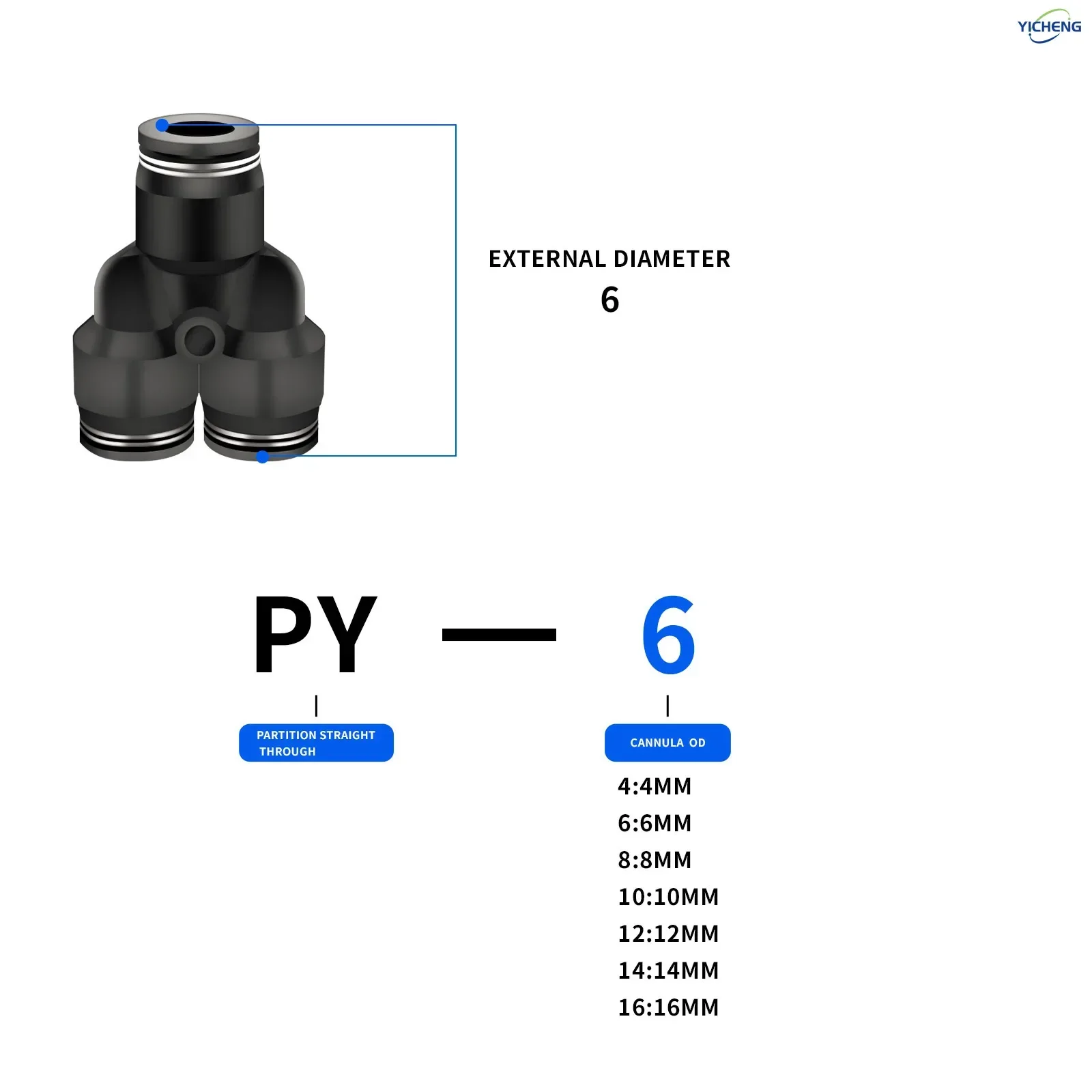 空気圧ホースコネクタ 6mm外径 Y型スプリッター プッシュ - Push Fit Connector のレビューと価格