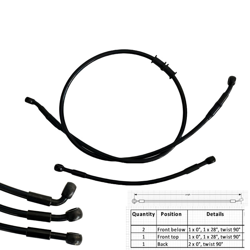 編組油圧ブレーキホース,強化ブレーキクラッチパイプ,フロント - Ptfe Tape Thread のレビューと価格