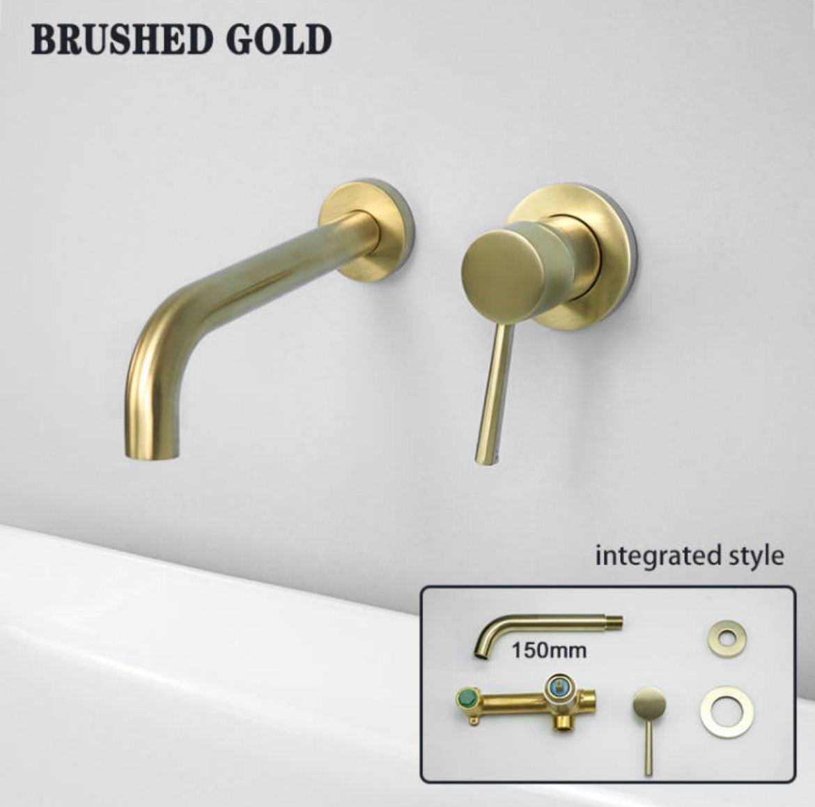 真鍮製洗面台蛇口 シンクタップ 温水冷水対応 壁付けスパウト - Basin Mixer Cartridge のレビューと価格